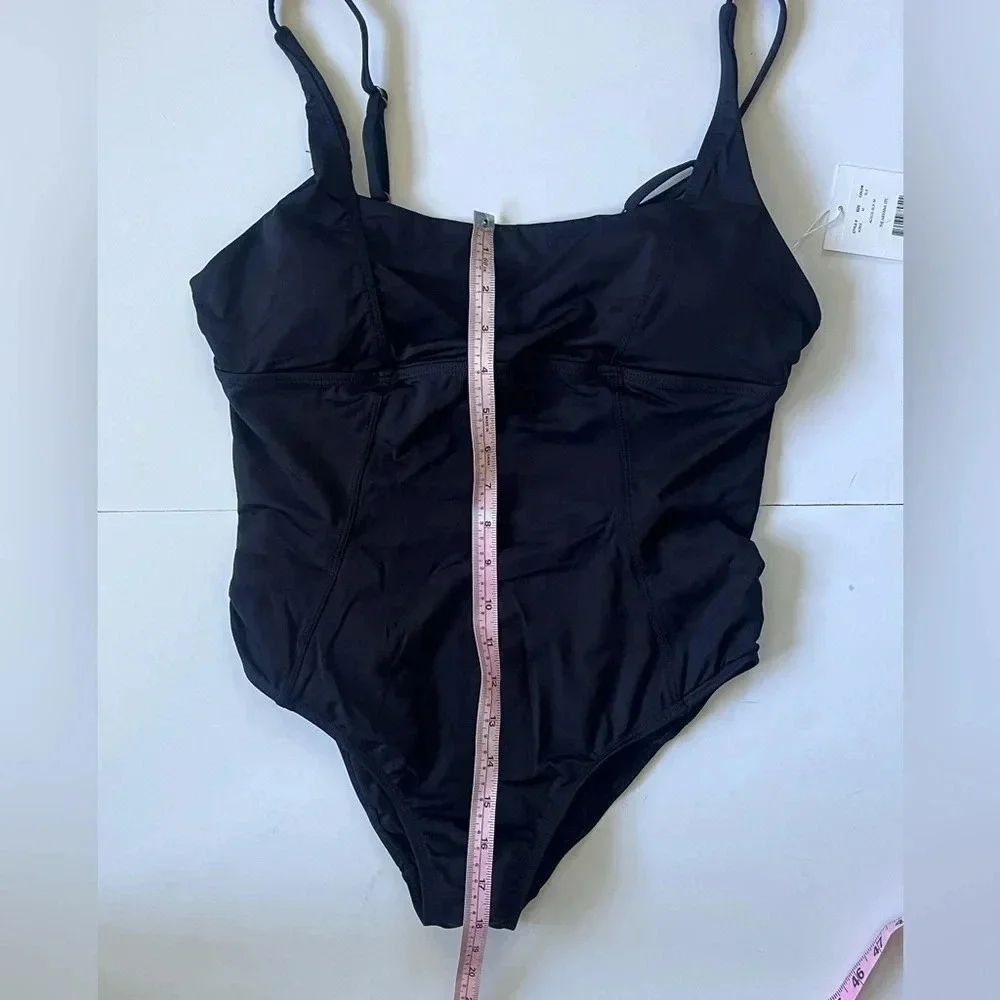 NWT Andie Black Havana One Piece Swimsuit Women Size M‎